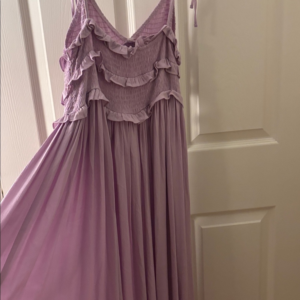 Topshop Lavender Maxi Dress with Ruffle Layers - Picture 2 of 5